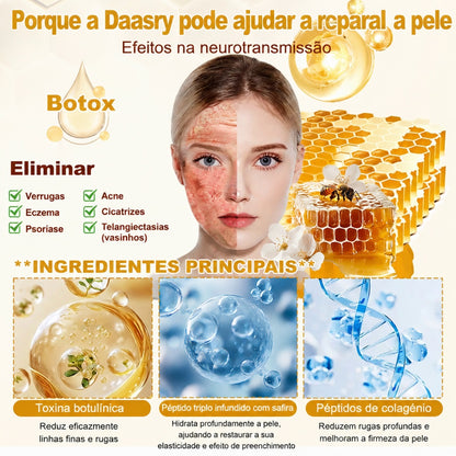 👨‍⚕️Certificado CE: Daasry® Creme Restaurador de Pele com Veneno de Abelha — Efeito Tipo Botox